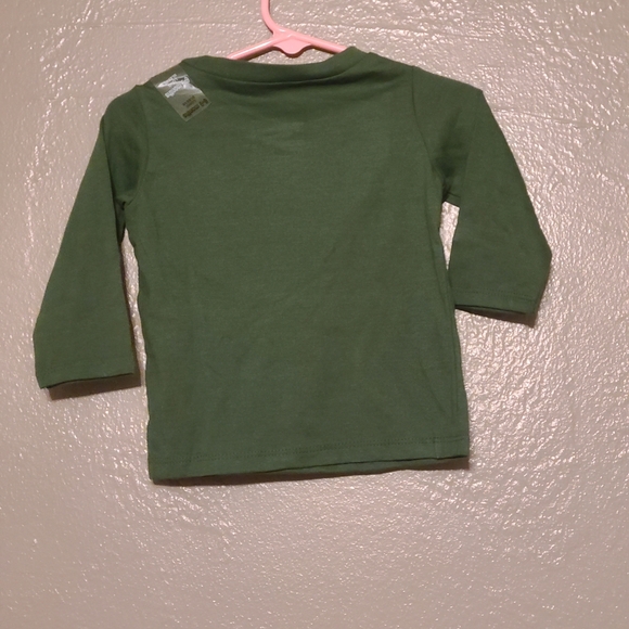 First Impressions Forest Green Deer Long Sleeve Tee NWOT 6-9 Months - Picture 2 of 7